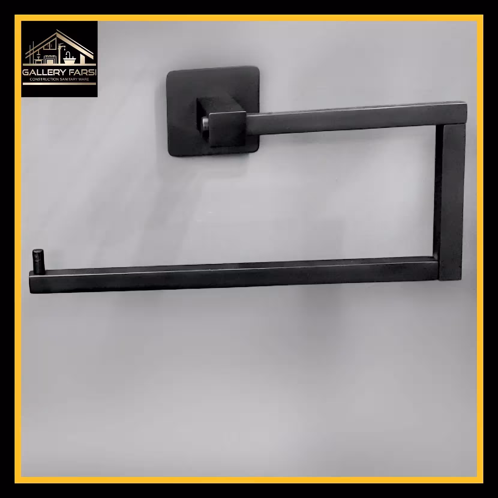 جا حوله ای دیواری جی رنگ مشکی کد153(استیل304)