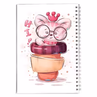 دفتر مشق فانتزی گربه