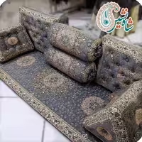 شاه افشار طوسی هفت تکه پر شده با الیاف درجه یک 