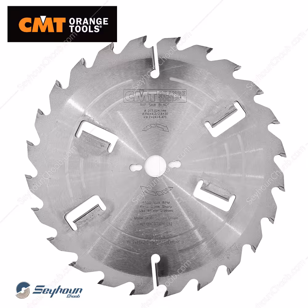 تیغ اره الماسه چوب بر قطر 35 سانتی‌متر 6 24 دندانه (شکاری) CMT مدل 277.024.14m