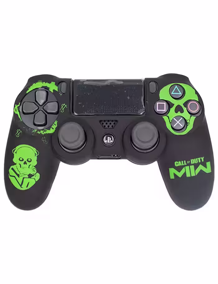 روکش محافظ دسته PS4 لیزری مشکی سبز طرح کال آف دیوتی ام دبلیو کد C