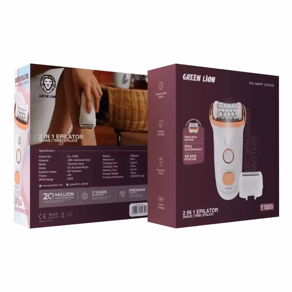 اپیلاتور 2 در 1 اصلاح، اپیلاسیون گرین Green Lion 2 in 1 Epilator
