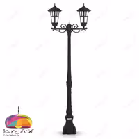 چراغ پارکی دو شعله مدل وندا شاخه سارینا پایه افرا شب تاب