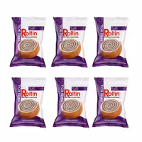 کیک اسفنجی لایه ای با کرم کاکائو رولتین نظری 65 گرمی بسته 24 عددی