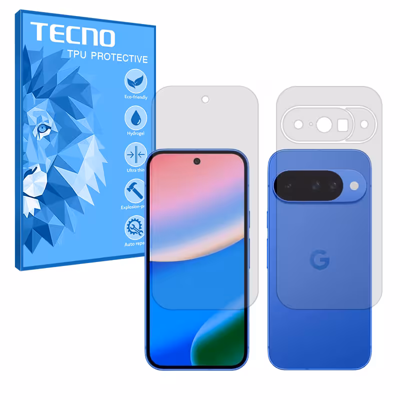 گلس صفحه نمایش و پشت گوشی گوگل Pixel 10 مدل هیدروژلی شفاف برند تکنو کد SS