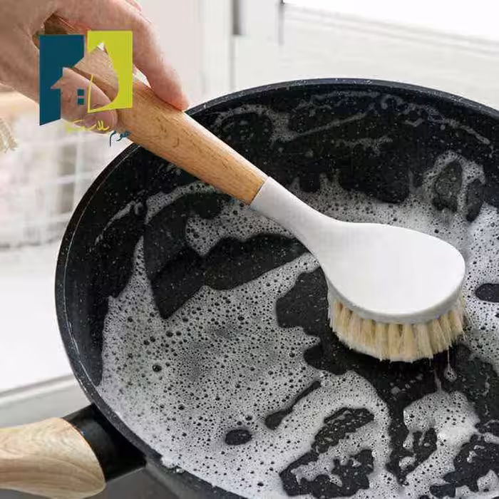 فرچه سینک آشپزخانه دسته چوبی