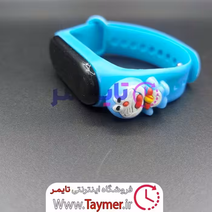 ساعت مچی لمسی بچگانه  دخترانه و پسرانه رنگ آبی گربه رباتیک