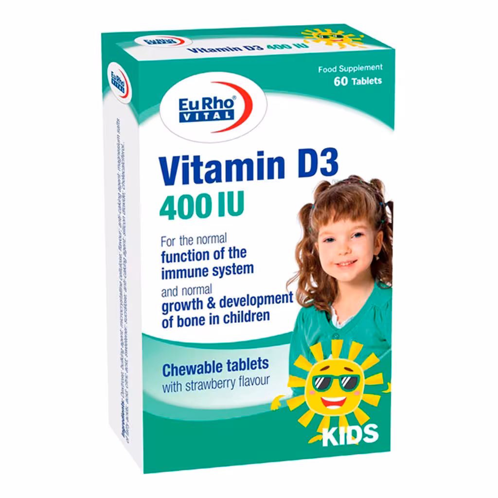 قرص ویتامین د3 یوروویتال 400 واحد | Eurhovital Vitamin D3 400IU