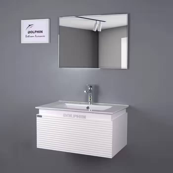 ست کابینت و روشویی دلفین مدل W-7246-bmb به همراه آینه