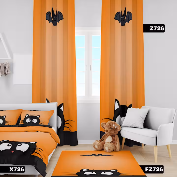 روتختی طرح گربه و خفاش کد 726