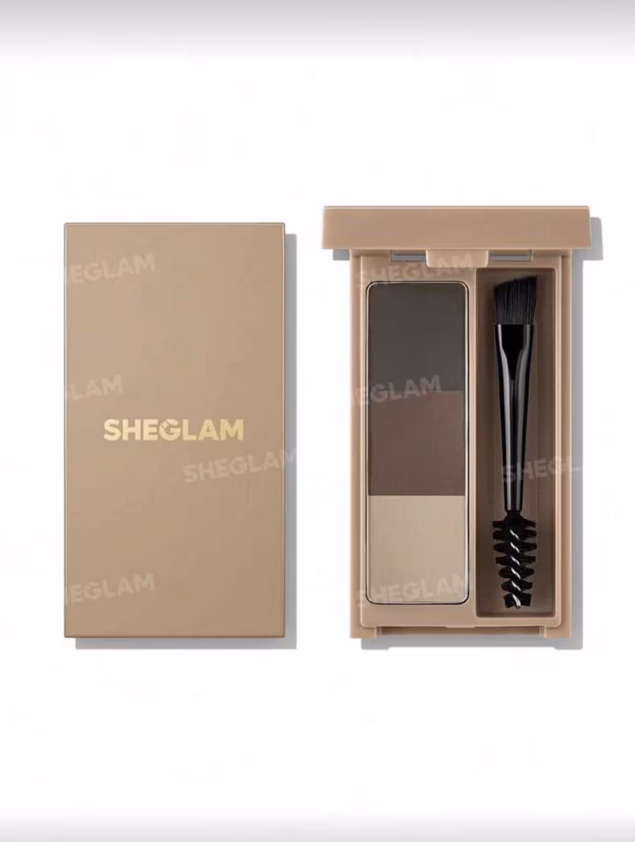 پالت ابرو سه رنگ شیگلم مدل Puff Brow رنگ Brown