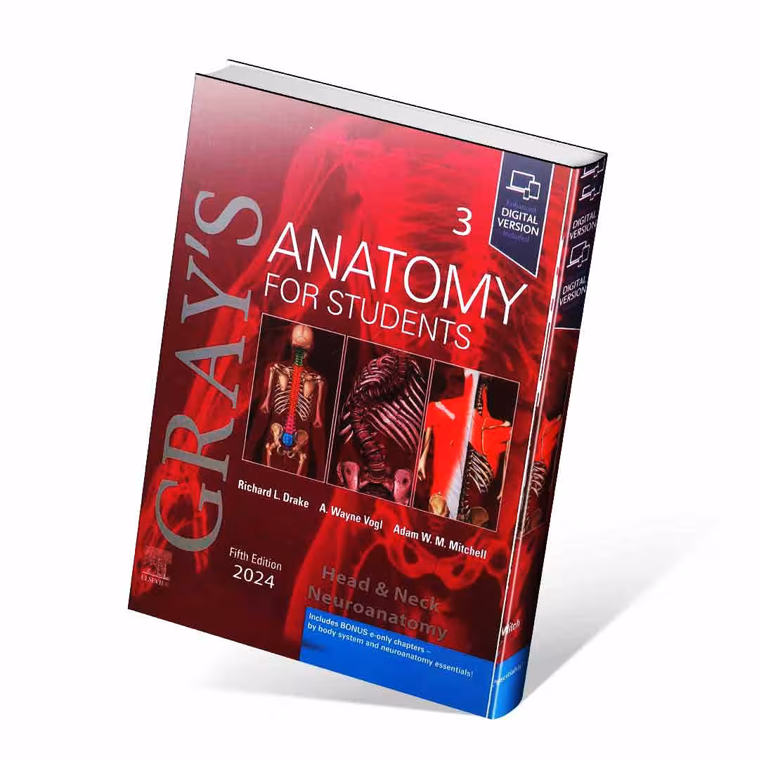 آناتومی گری 2024 جلد سوم سر و گردن و نوروآناتومی زبان اصلی Gray’s Anatomy for Students vol 3 (5th edition) 2024