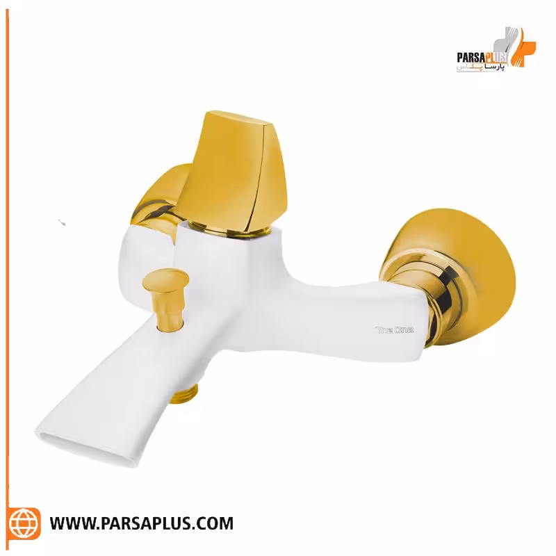 شیر دوش دوان مدل پاژ سفید طلایی