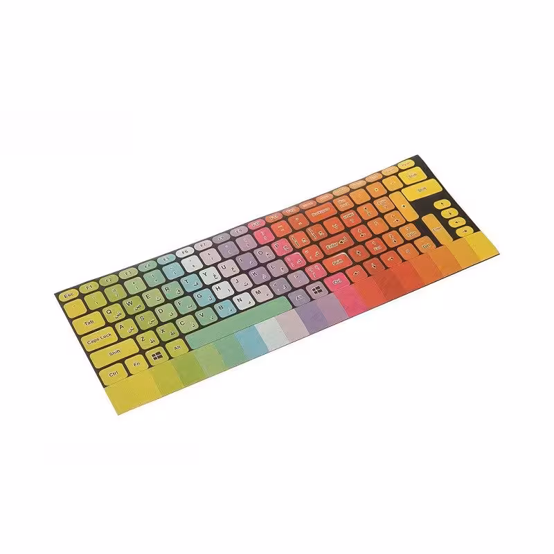 برچسب کیبورد طرح پالت کد 1 با حروف فارسی بسته 20 عددی | کالا مکس