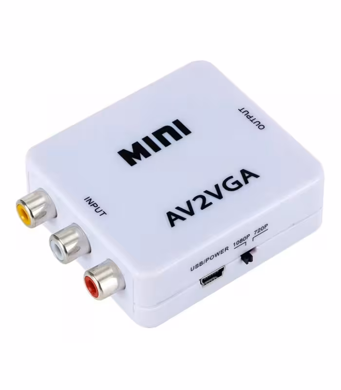 تبدیل AV به VGA با خروجی AUX صدا