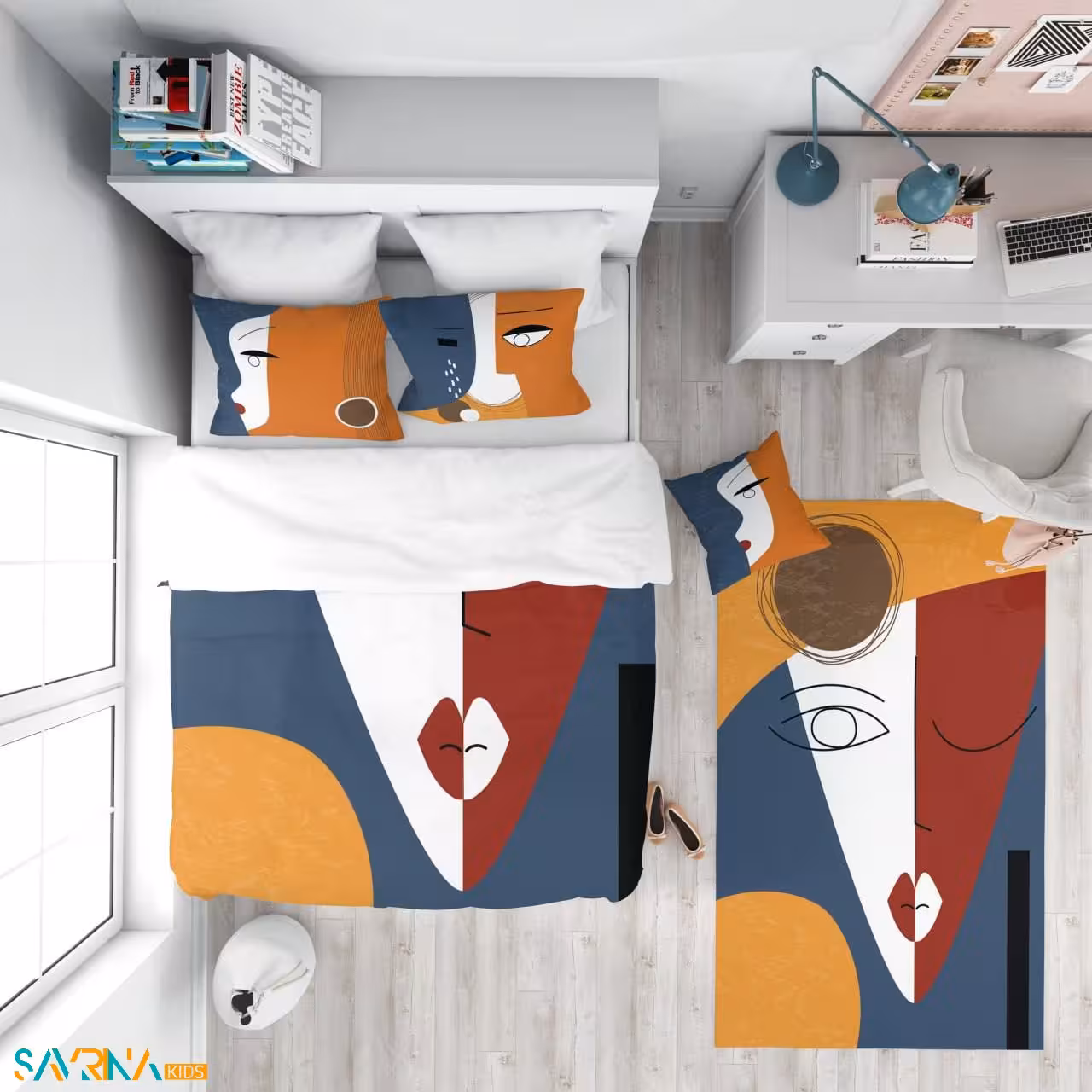 سرویس روتختی طرح چهره مینیمال یک نفره کد A3059