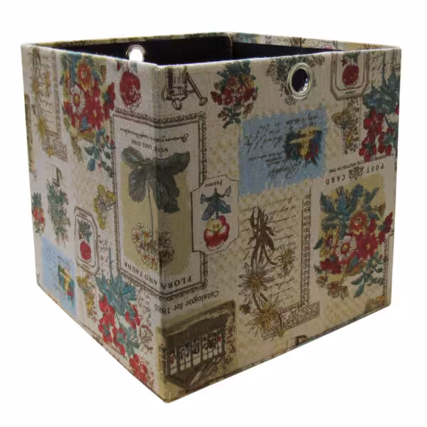 مارین باکس بدون درب طرح گل و پروانه 30*30