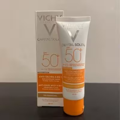 کرم ضد آفتاب و ضدچروک ویشی مدل 3 در 1 کرم پودری