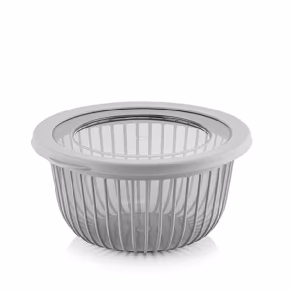 فولی لایف - کاسه دربدار لینیا 3 لیتر طوسی کمرنگ 7550