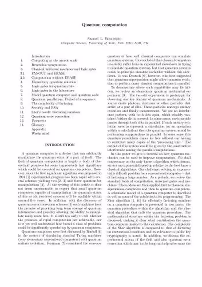 خرید و دانلود نسخه کامل کتاب Quantum computation