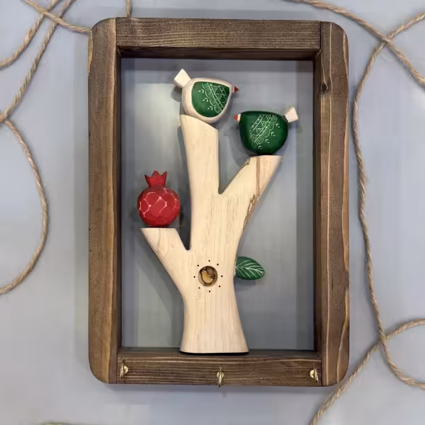 جاکلیدی درخت ساده ی پرنده و انار