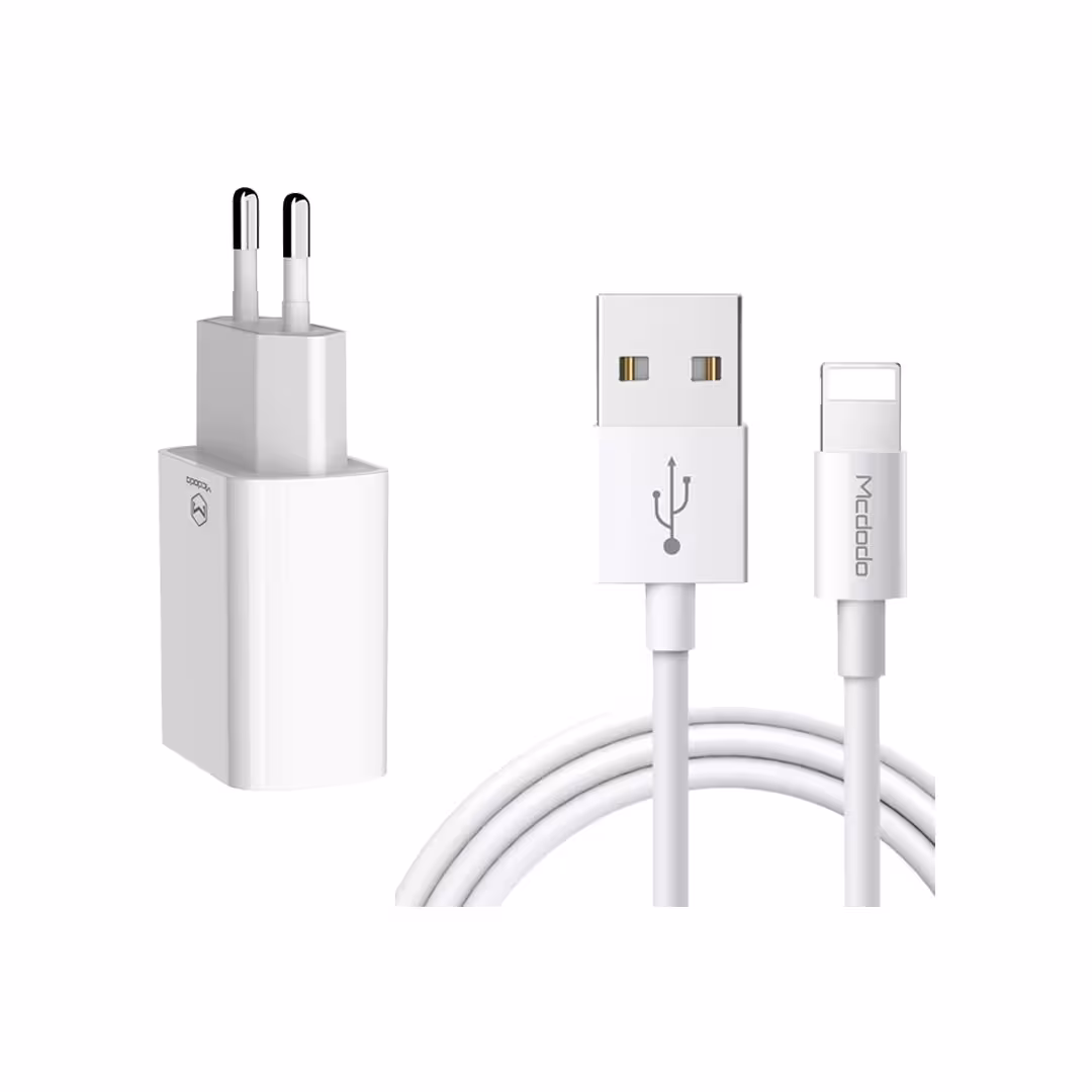 شارژر دیواری مک دودو مدل CH-6720 به همراه کابل تبدیل لایتنینگ