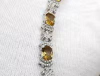 دستبند سیترین طبیعی کد 11775