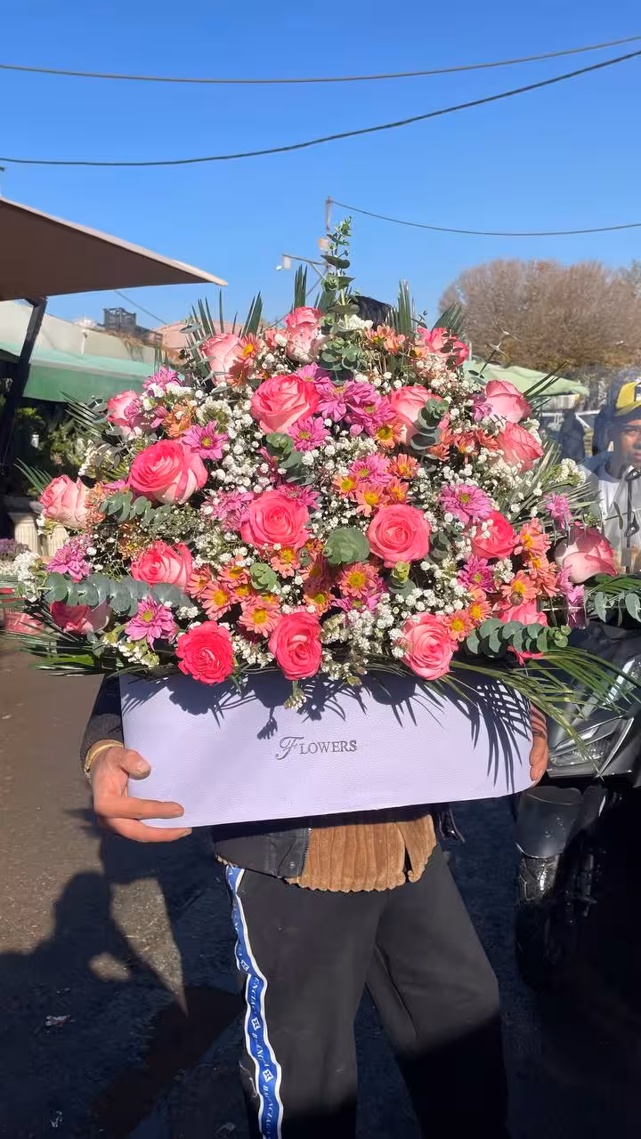 باکس گل رز صورتی