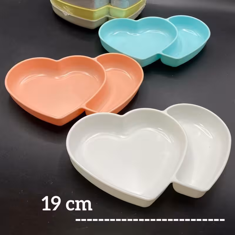 ظرف غذا پلاستیکی قلب
