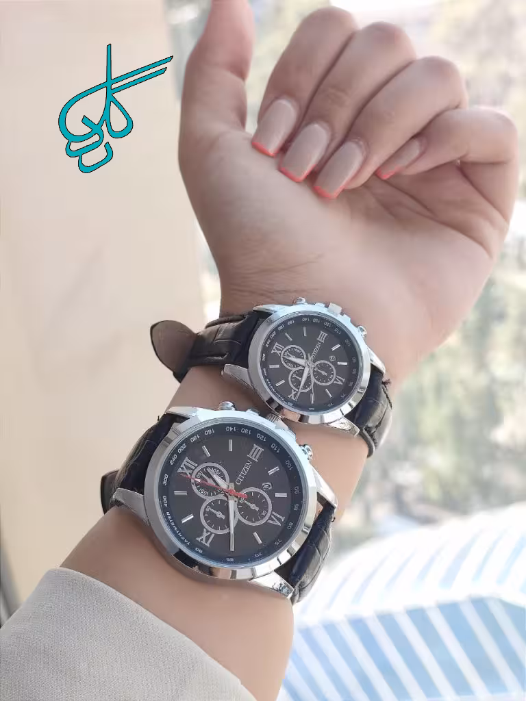 خرید ست ساعت زنانه و مردانه چرمی سیتیزن کیفیت عالی تک موتور کد 2117469 - ردگل