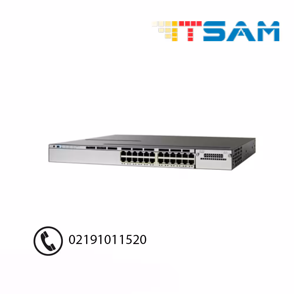 سوئیچ شبکه سیسکو 24 پورت WS-C3850-24P-L