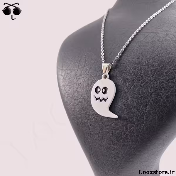 گردنبند روح هالووینی مشکی و سفید