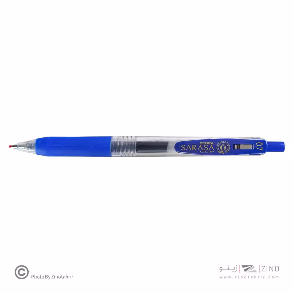 روان نویس فشاری ساراساکلیپ آبی 0/7 زبرا (10عددی)