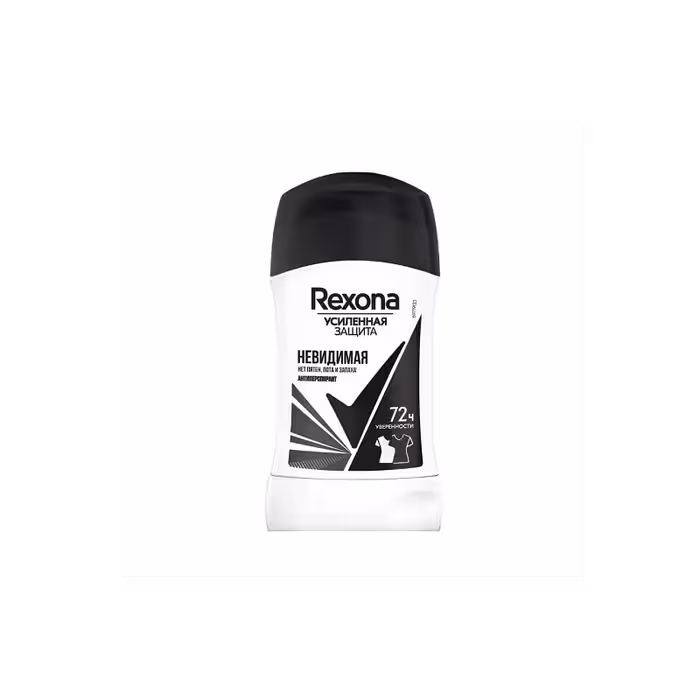استیک ضد تعریق زنانه روسی رکسوناِِ REXONA مدل INVISIBLE BLACK & WHITE (مشکی) حجم 40 میلی لیتر