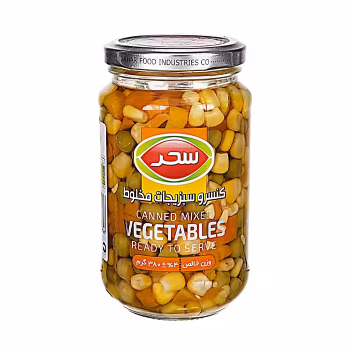 کنسرو سبزیجات مخلوط سحر 380 گرمی