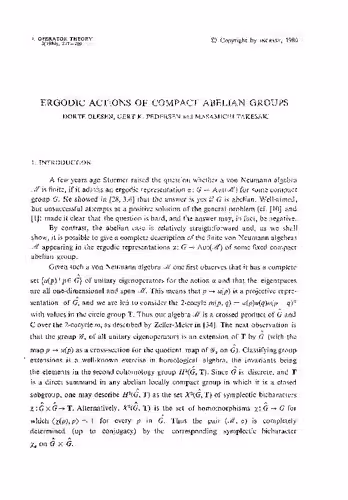 خرید و دانلود نسخه کامل کتاب ERGODIC ACTIONS OF COMPACT ABELIAN GROUPS