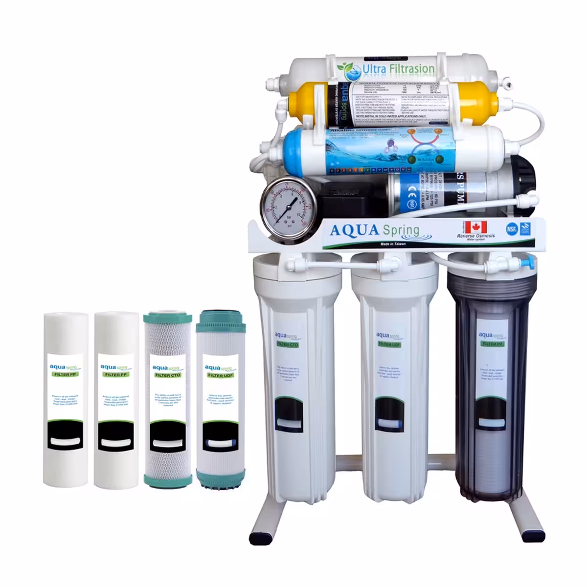 دستگاه تصفیه کننده آب آکوآ اسپرینگ مدل NF3600 به همراه فیلتر مدل 01 مجموعه 4 عددی