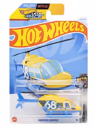 هلیکوپتر دکوری مدل Propper Chopper Yellow برند Hot Wheels