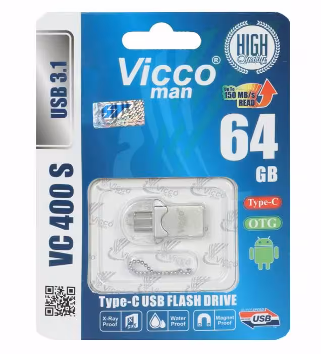 فلش مموری ویکومن مدل VC400 S USB 3.1 Type-c OTG ظرفیت 64 گیگابایت