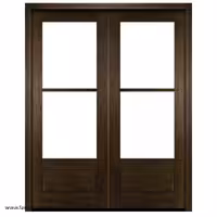 درب داخلی دو لنگه شیشه‌خور کلاسیک مدرن کد1196