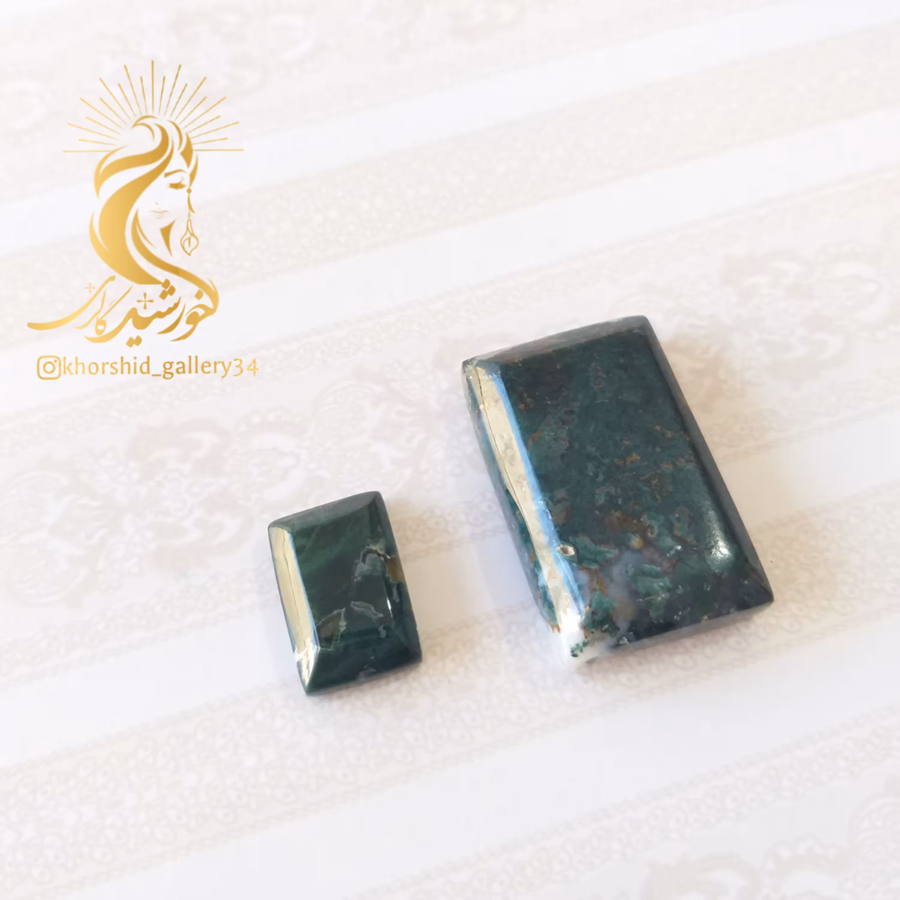 سنگ عقیق سبز خزه ای
