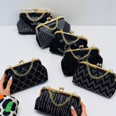 کیف نگینی دهنه دار