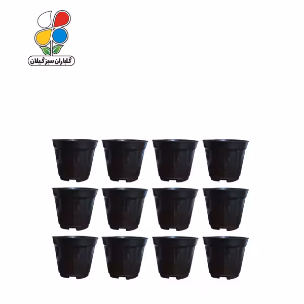 گلدان کشاورزی 6 سانتی متری بسته 12 عددی مشکی