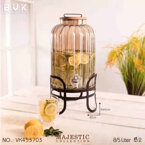کلمن شیشه ای شامپاینی 8/5 لیتر Majestic BVK 453703