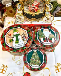 قوطی فلزی کریسمس 3 تیکه A