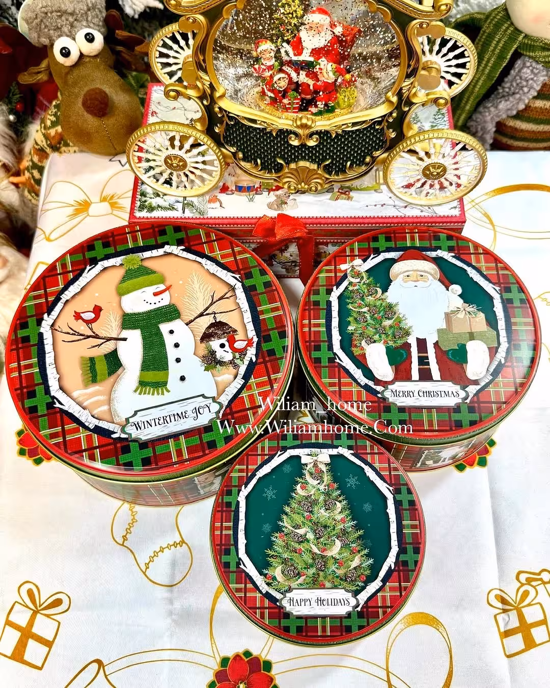 قوطی فلزی کریسمس 3 تیکه A