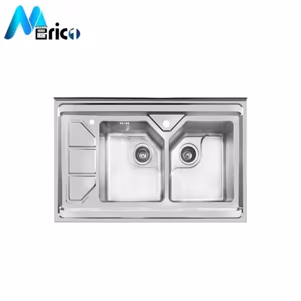 سینک اخوان کد 378 روکار دو لگنه