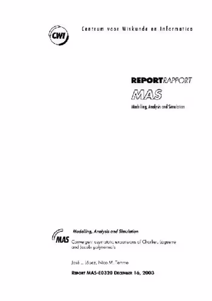 خرید و دانلود نسخه کامل کتاب Convergent asymptotic expansions of Charlier, Laguerre and Jacobi polynomials (2003, MAS-E0320)
