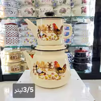 ست کتری و قوری لعابی سنتی ساخت کشور روسیه