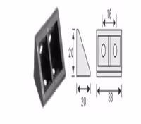 گونیا مثلثی مدل J8 چهار پیچ رنگ مشکی فانتونی کد M154